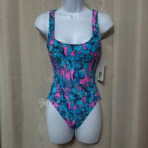 Next By Athena Luau Scoop Neck One Piece Swimsuit Women's Size XS Floral NWT